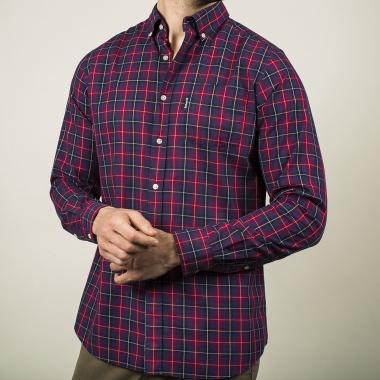 Camisa Tom cuadros rojo azul