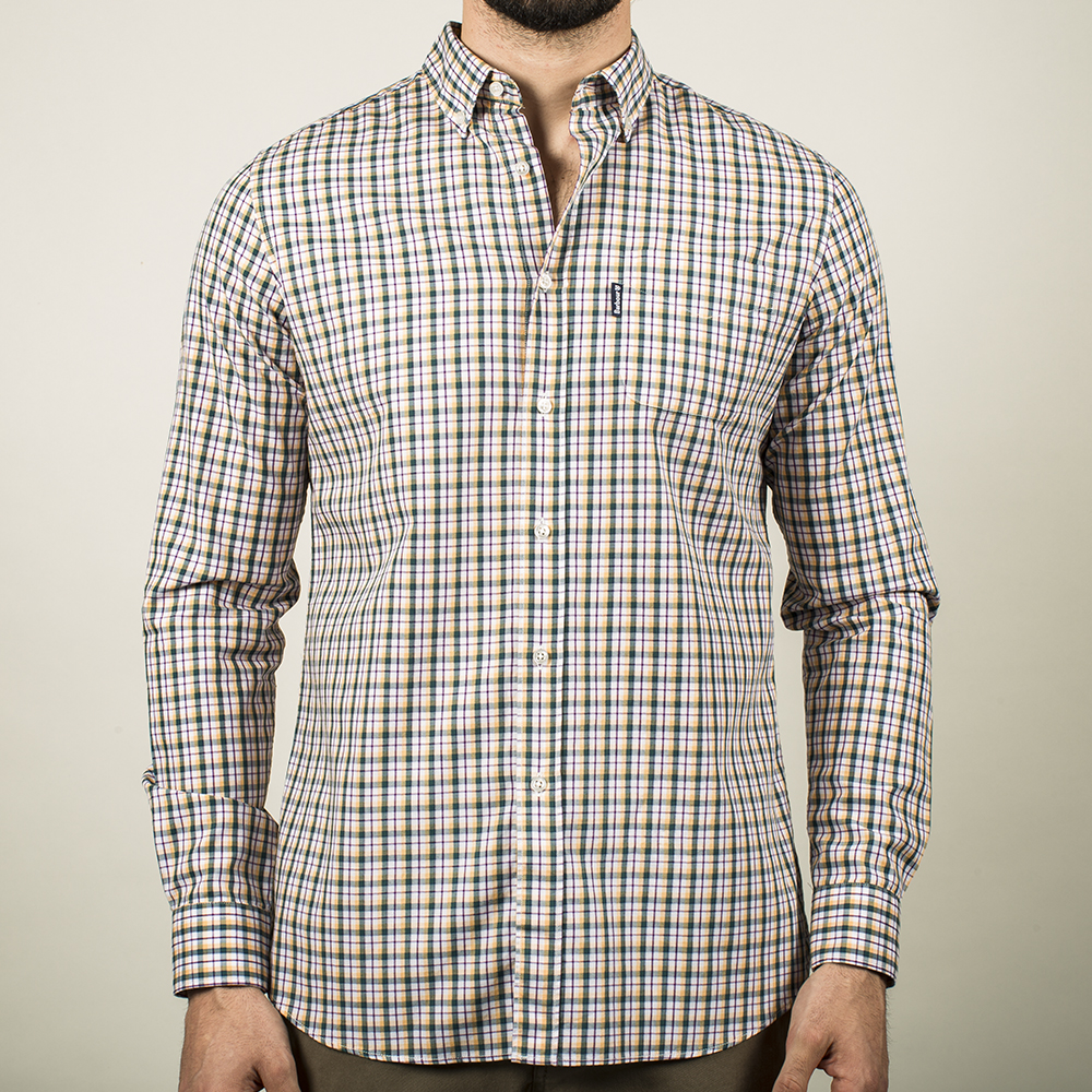 Camisa a cuadros verde, amarillo y granate Barbour | ILikeToBuy