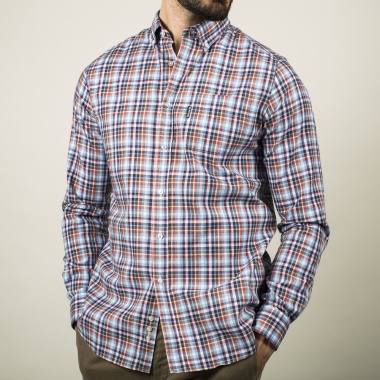 Camisa Tom cuadros naranja