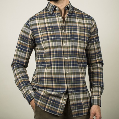 Camisa Tom rayas oliva