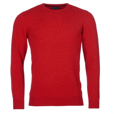 Jersey liso rojo de cuello redondo