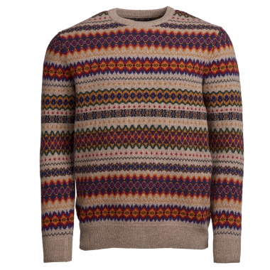 Jersey Beige Fairisle Rich
