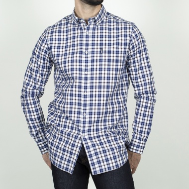Camisa Tom azul tinta cuadros