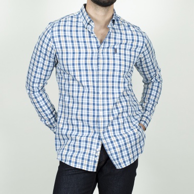 Camisa Tom cuadros turquesa