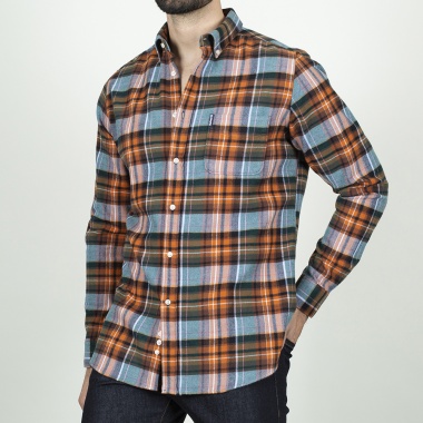 Camisa Tom cuadros naranja
