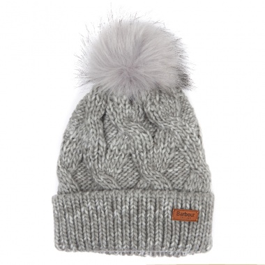 Gorro gris jaspeado borla