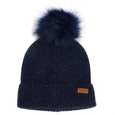 Gorro azul jaspeado borla