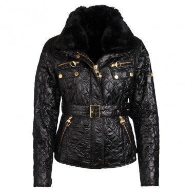 Chaqueta Ladies Icons negra forro piel