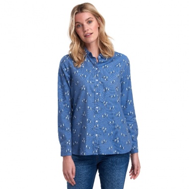 Camisa Azul Scallop