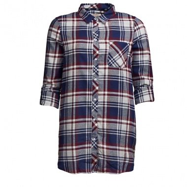 Camisa de Cuadros Azul Marino y Granate Windbound