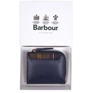Cartera de Piel Azul Marino