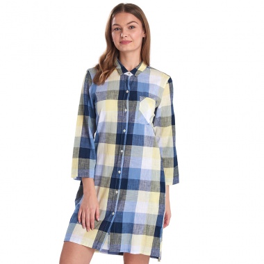 Vestido Promenade cuadros azul