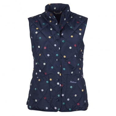 Chaleco Allington marino topos