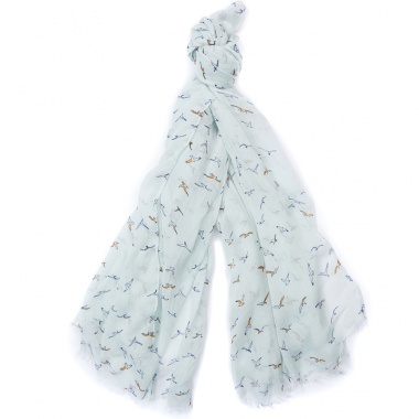 Foulard Seagull azul pájaros