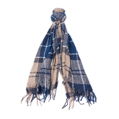 Bufanda Tartan Boucle azul beige
