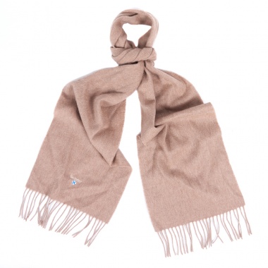 Bufanda lisa beige lana