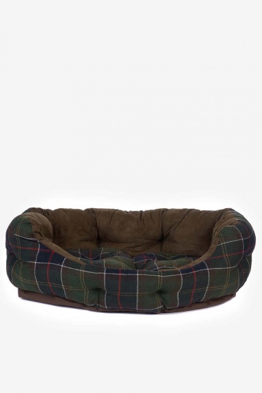 Cama perro tartán verde 35
