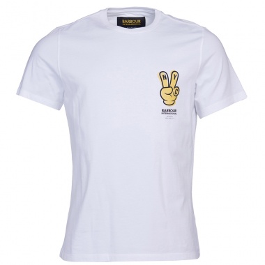 Camiseta Saturdays NYC Peace blanco