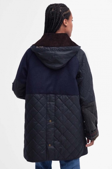 Chaqueta Barbour x GANNI Short Burghley Quilted Wax