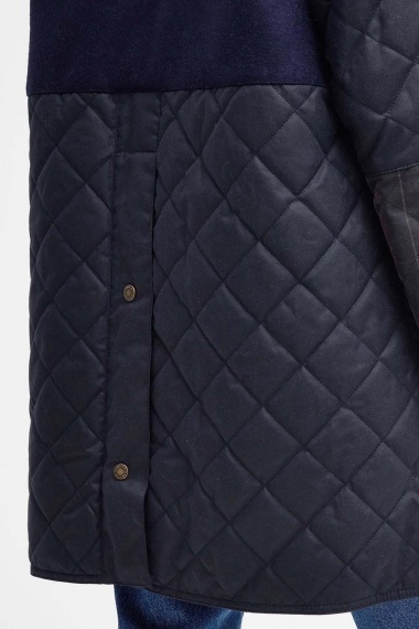 Chaqueta Barbour x GANNI Short Burghley Quilted Wax