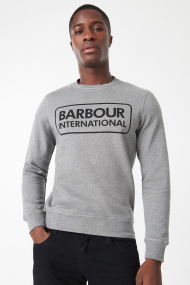 Sudadera Large logo gris negro