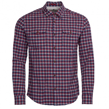 Camisa Mal de Cuadros Granate y Azul Barbour