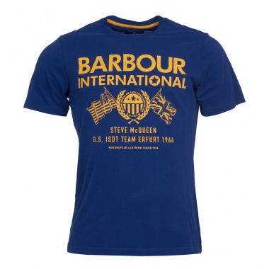 Camiseta SMQ Race Flags azul