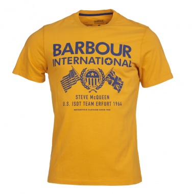 Camiseta SMQ Race Flags mostaza