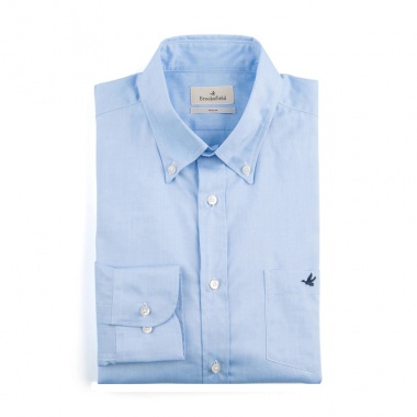 Camisa lisa celeste logo