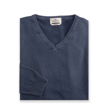 Jersey cuello pico marino
