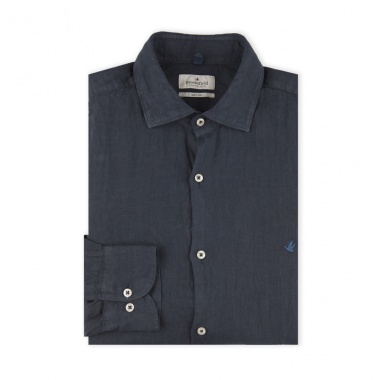 Camisa lino marino
