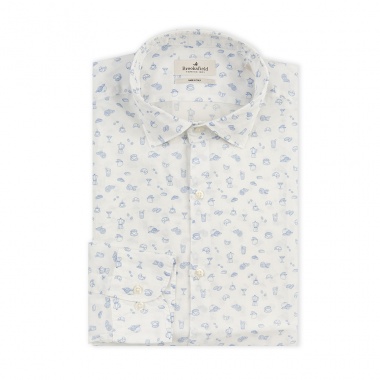 Camisa Italian Breakfast azul