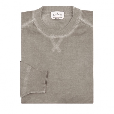 Sudadera cuello redondo gris