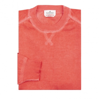 Sudadera cuello redondo coral