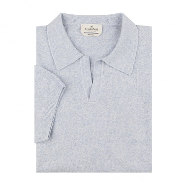 Polo jaspeado celeste