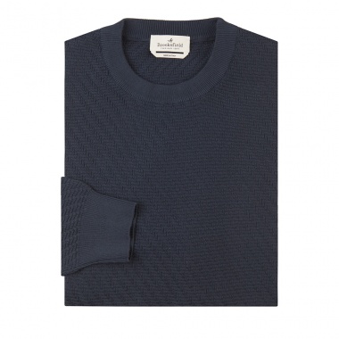 Jersey jacquard azul marino