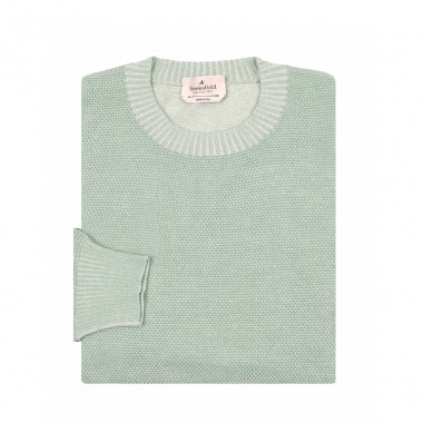 Sudadera cuello redondo verde
