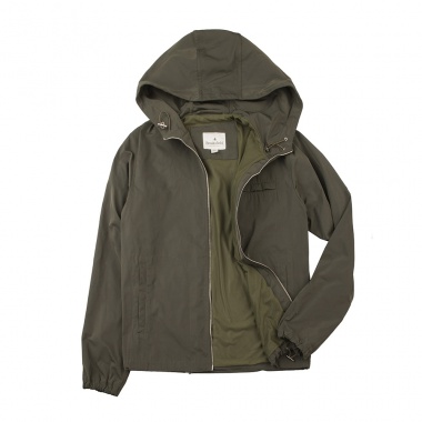 Chaqueta capucha oliva