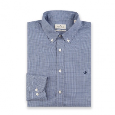 Camisa cuadro estampado azul