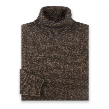 Jersey cuello alto marrón