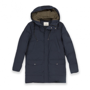Parka plumón capucha marino
