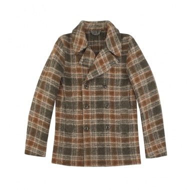 Chaquetón doble botonadura verde camel