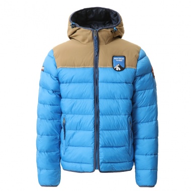 Cazadora Aric bicolor azul y camel