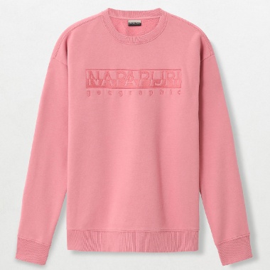 Sudadera de cuello redondo rosa