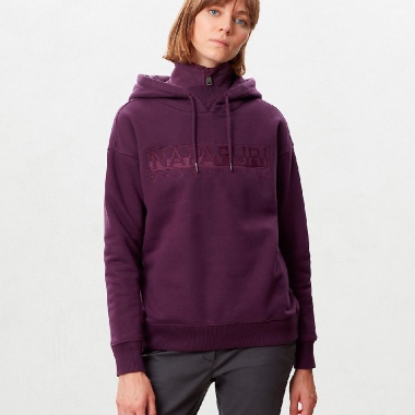 Sudadera Berber capucha morado