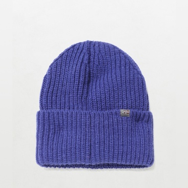 Gorro azul acanalado
