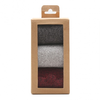 Set regalo calcetines altos gris rojo