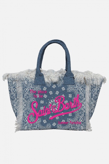 Bolso Vanity Bandanna Round Denim