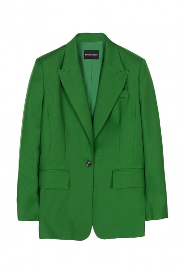 Blazer Single Button Wool Green