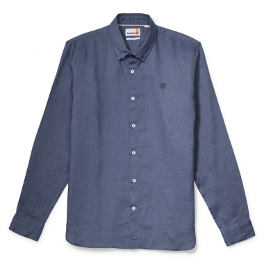 Camisa Mill River Linen Dark Denim